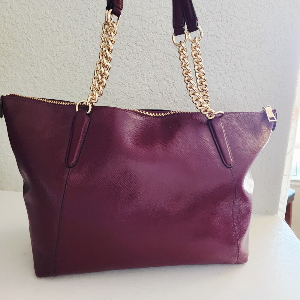 Like New Coach Ava Genuine Leather Handbag Tote Purse - Picture 3 of 12